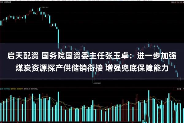 启天配资 国务院国资委主任张玉卓：进一步加强煤炭资源探产供储销衔接 增强兜底保障能力